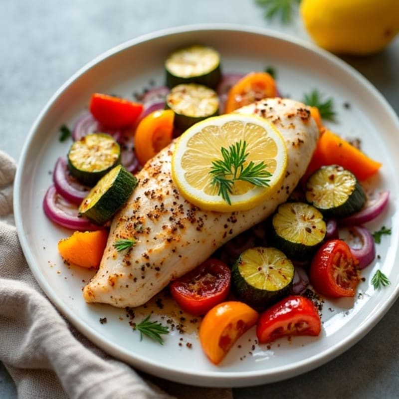 Sheet Pan Lemon Herb Chicken with Crispy Roasted Vegetables