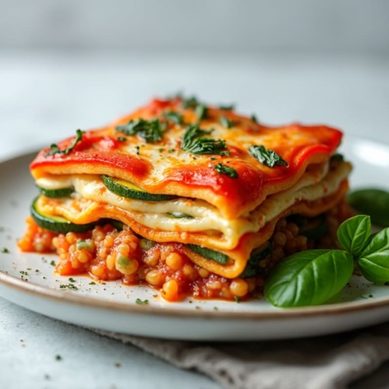 Roasted Vegetable Zucchini Lasagna