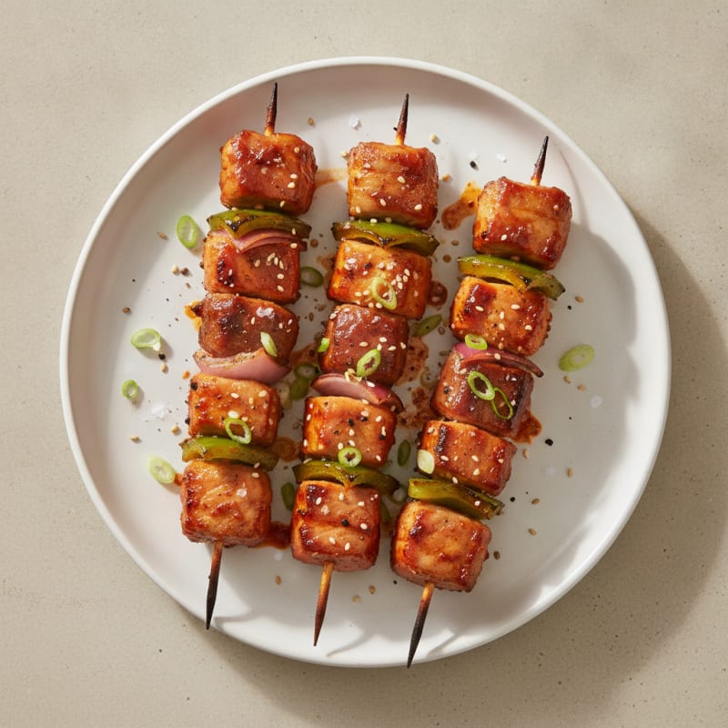 Spicy Gochujang Pork Skewers