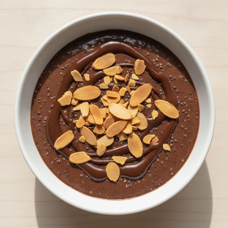 Silky Chocolate Protein Pudding with Chia Seeds