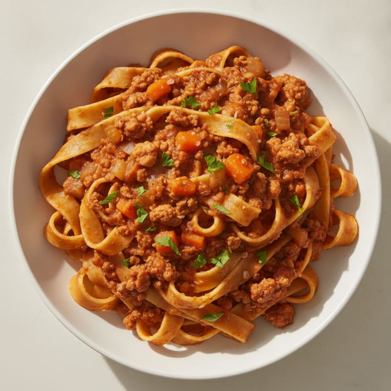 Turkey Bolognese with Tagliatelle Pasta