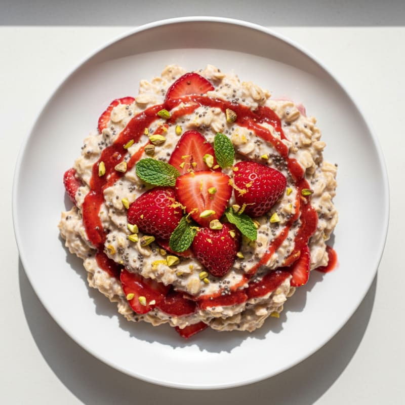 Strawberry Shortcake Overnight Oats