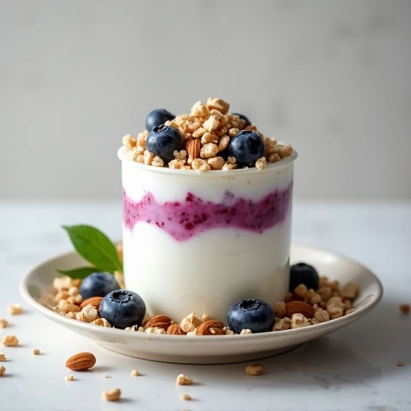 Greek Yogurt Protein Parfait with Chopped Nuts