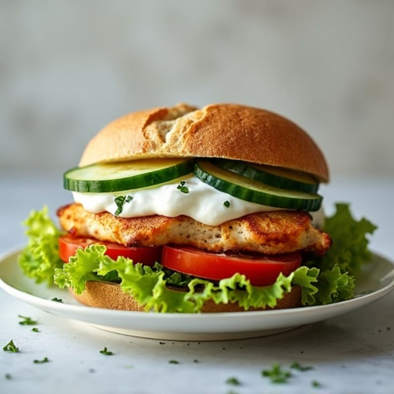 Herb-Roasted Chicken and Greek Yogurt Salad Sandwich