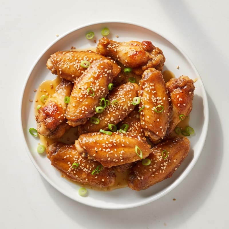 Crispy Honey-Garlic Chicken Wings