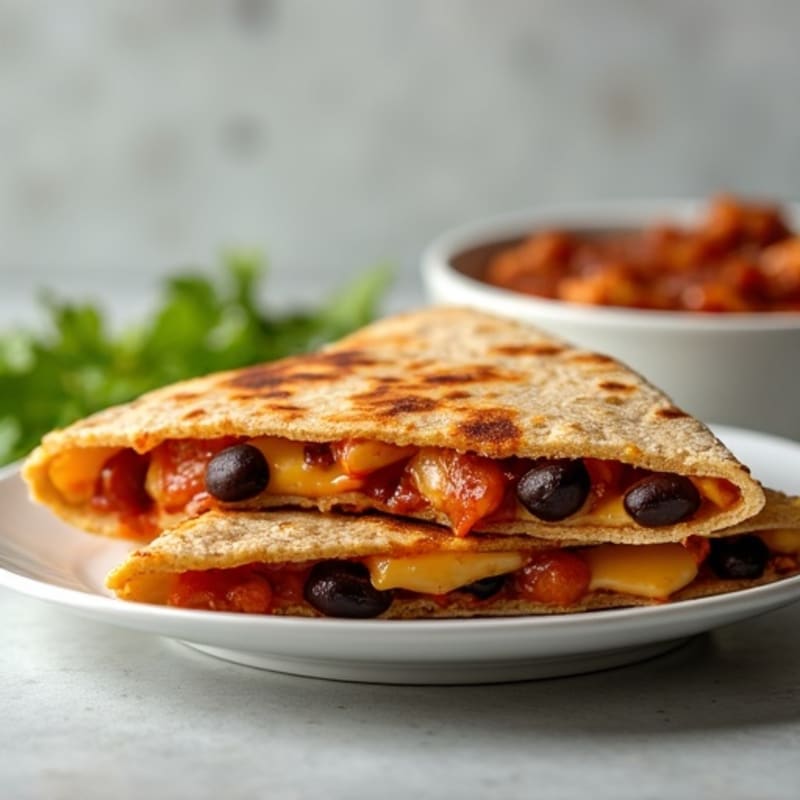 Crispy BBQ Chicken and Black Bean Quesadilla