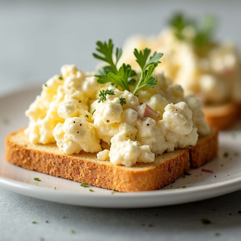 Creamy Greek Yogurt Egg Salad on Toasted Sourdough
