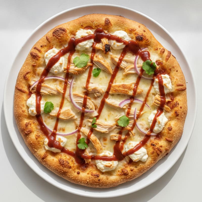 BBQ Chicken Fathead Pizza
