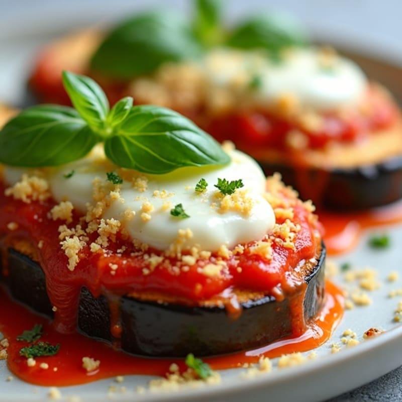 Crispy Baked Eggplant Parmesan with Fresh Herbs