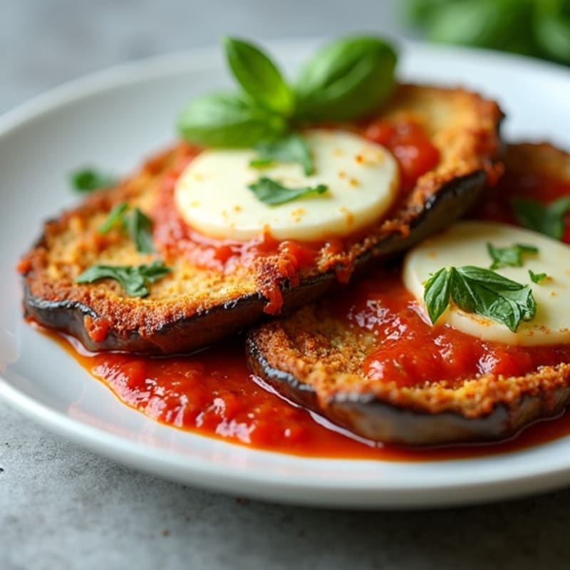 Crispy Baked Eggplant Parmesan with Fresh Herbs