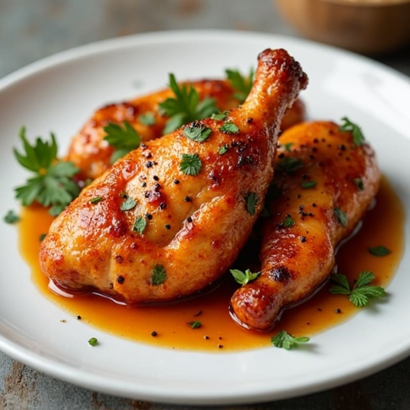 Crispy Baked Chicken with Sticky Ginger-Garlic Glaze
