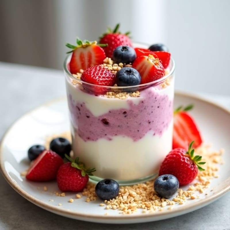 Greek Yogurt Protein Parfait with Mixed Berries