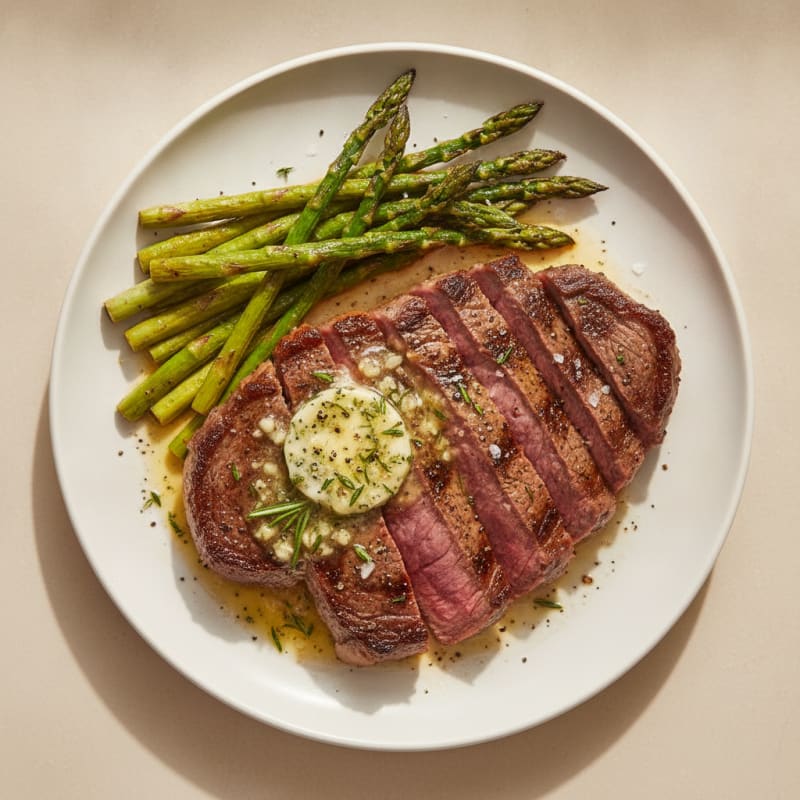 Pan-Seared Steak with Garlic Herb Butter