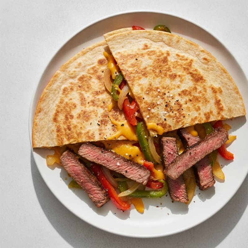 Pan-Seared Steak and Pepper Quesadillas