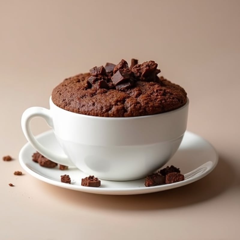 Healthy Fluffy Chocolate Protein Mug Cake