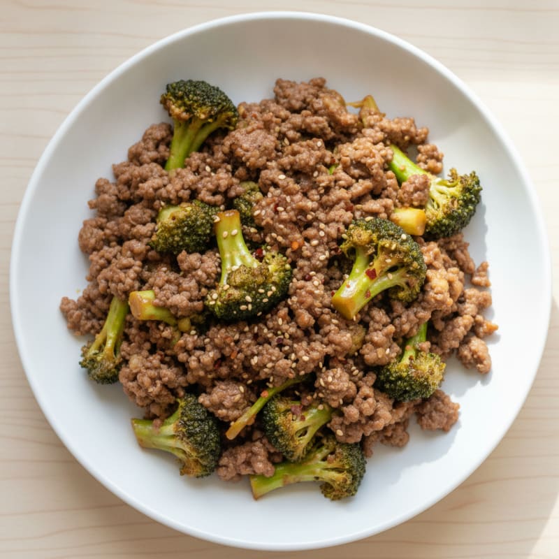 Ground Beef and Broccoli Stir-Fry