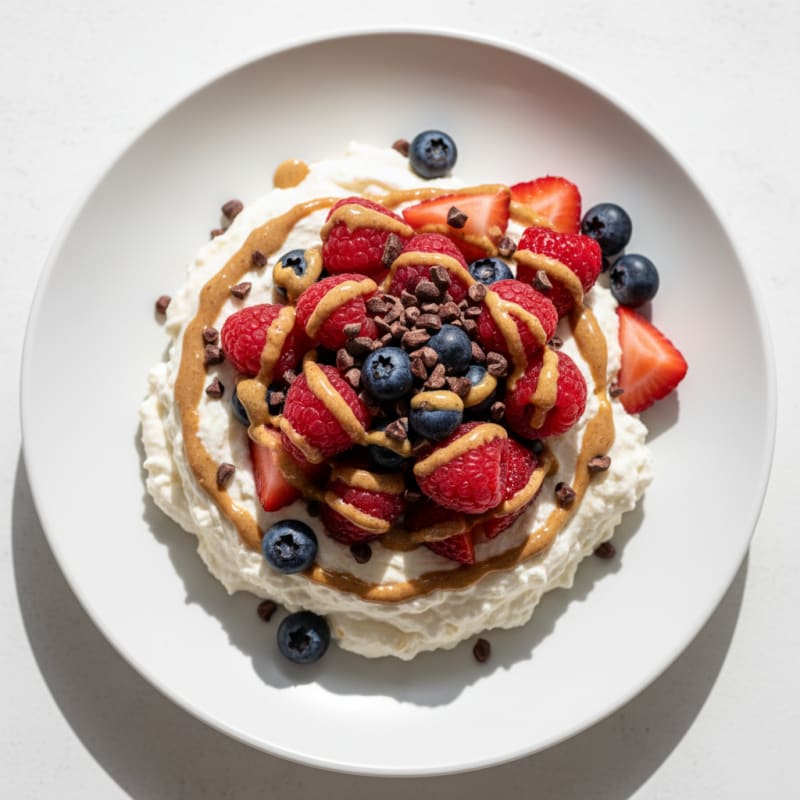 Greek Yogurt Protein Mousse with Berries