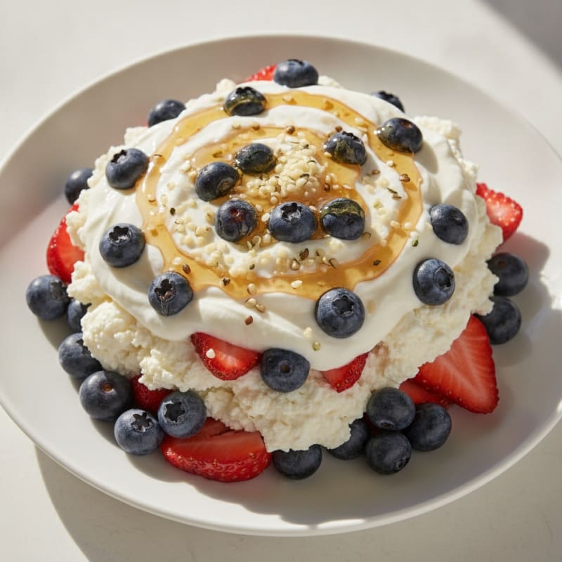 Greek Yogurt Protein Parfait with Mixed Fruit