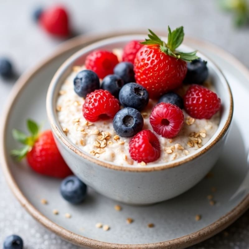 Vanilla-Berry Protein Overnight Oats