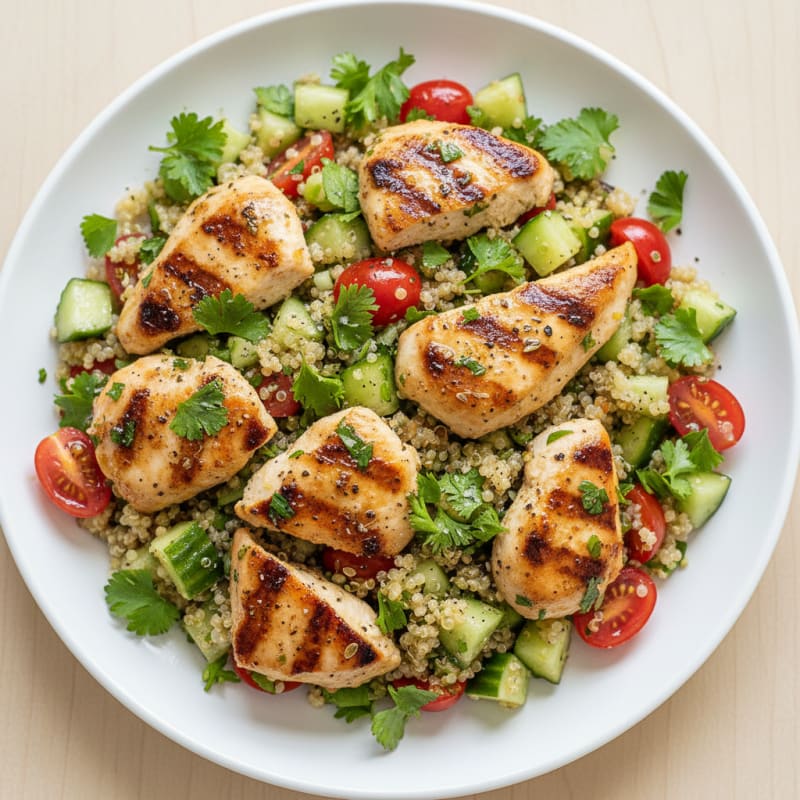 Lemon Herb Chicken and Quinoa Salad