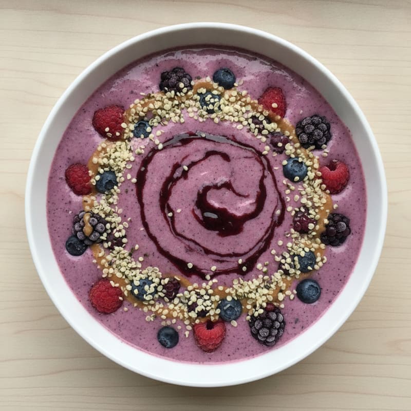 Silky Tofu and Berry Protein Smoothie Bowl