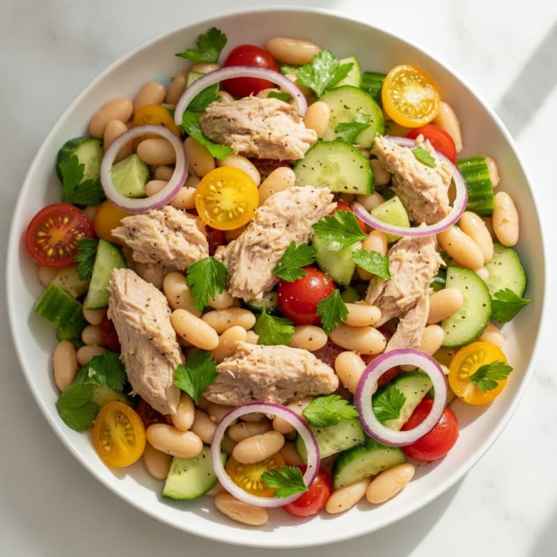 Mediterranean Tuna and White Bean Salad