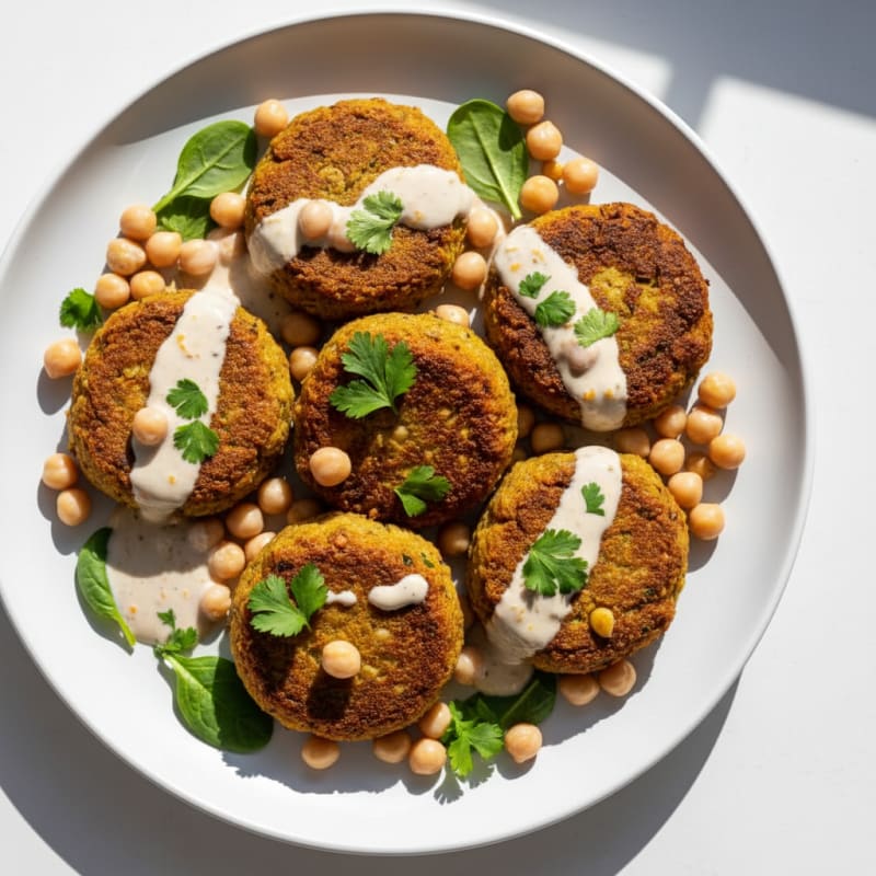 Crispy Falafel with Zesty Tahini Sauce