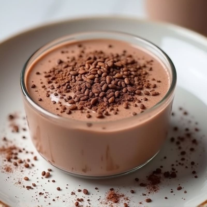Silky Chocolate Protein Pudding with Chia Seeds