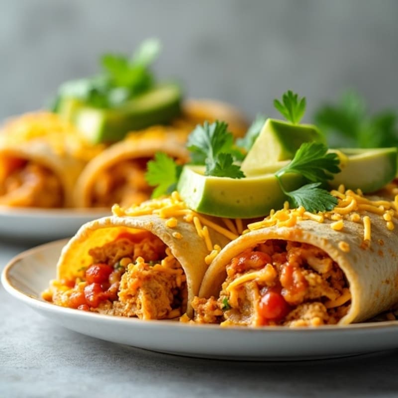 Salsa Verde Shredded Chicken Enchiladas