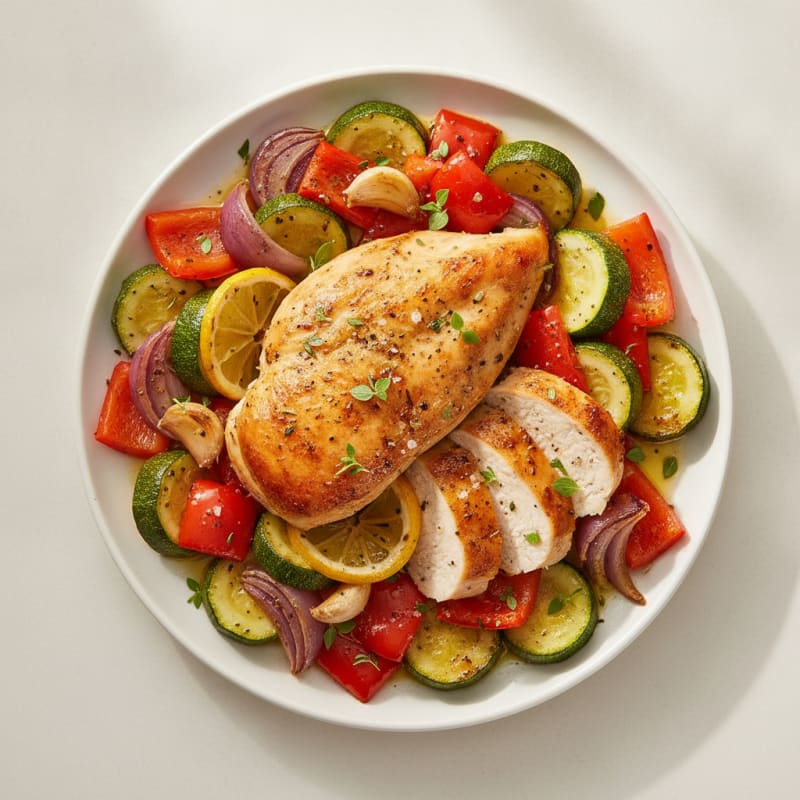 Herb-Roasted Chicken with Roasted Vegetables