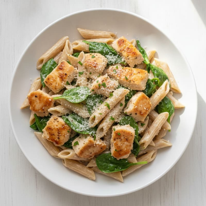 Garlic Parmesan Chicken Alfredo Pasta