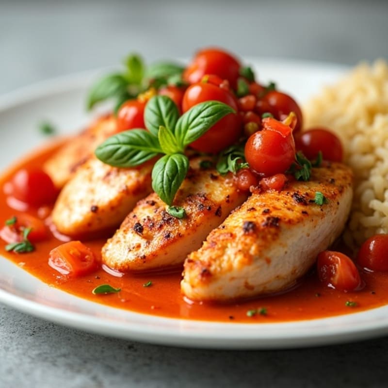 Healthy Creamy Spiced Tomato Chicken