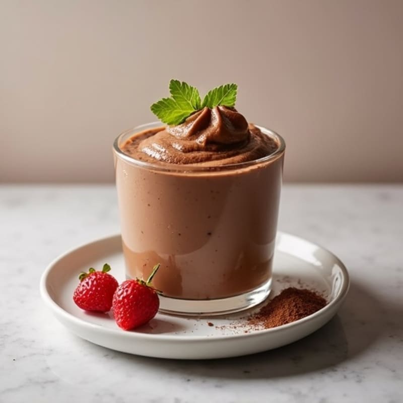 Silky Chocolate Protein Pudding with Peanut Butter Swirl