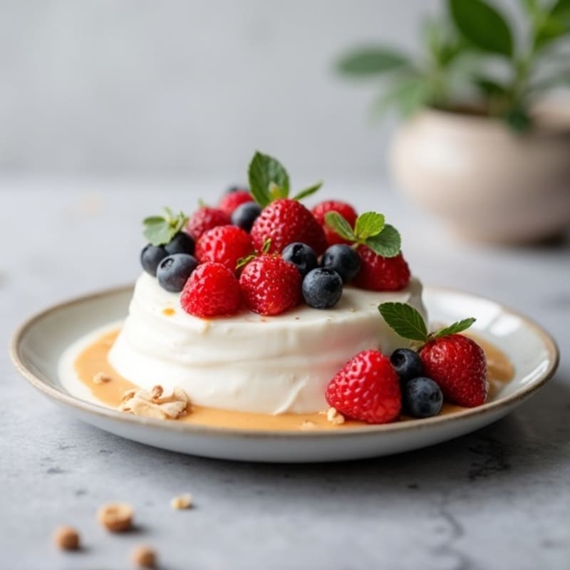 Creamy Greek Yogurt Protein Pudding with Berries