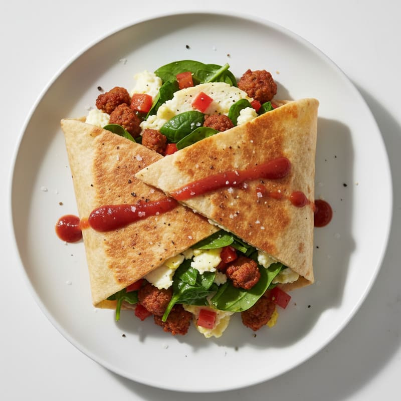 Crispy Chorizo and Egg Breakfast Burrito