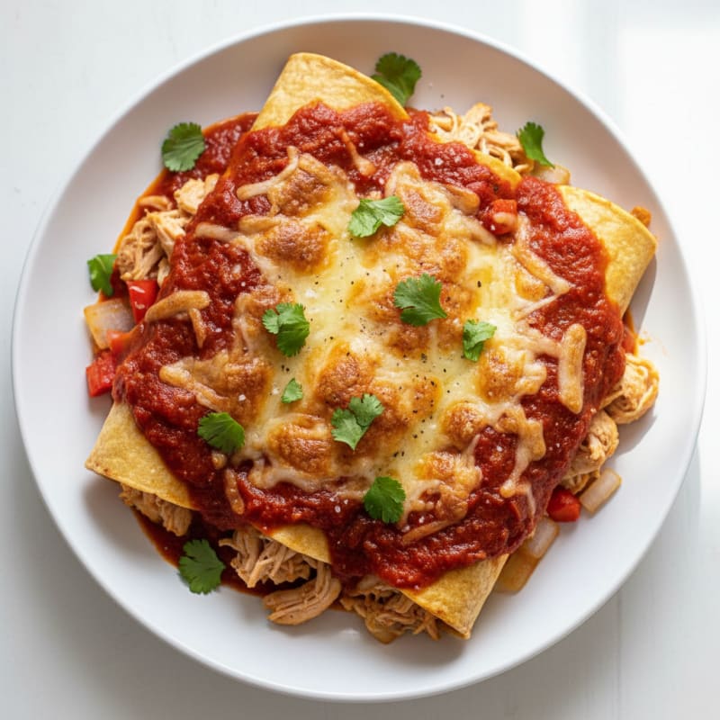 Chicken Enchiladas with Red Chili Sauce