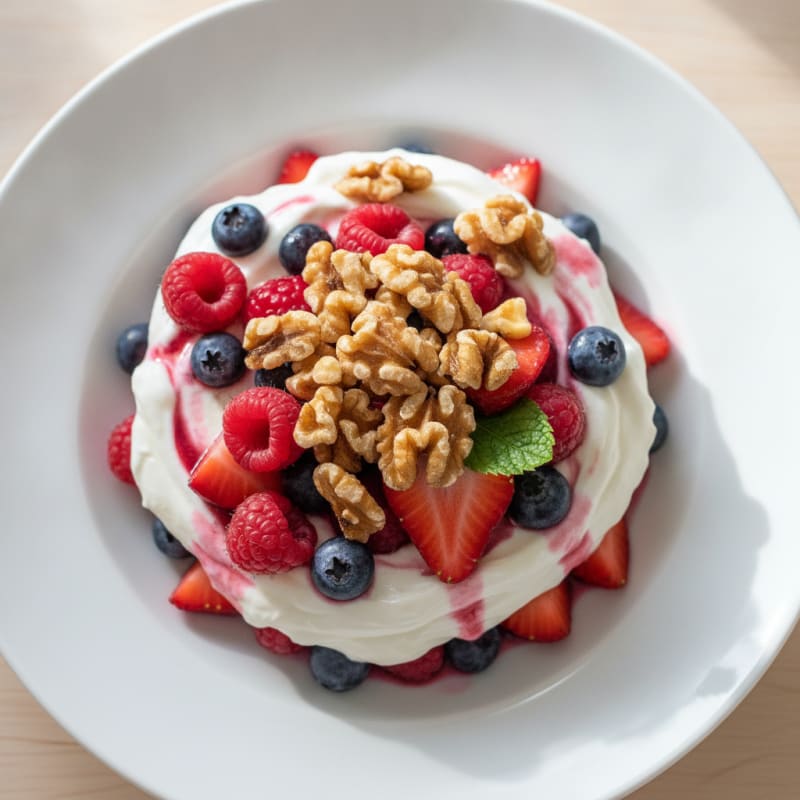 Creamy Greek Yogurt Protein Parfait with Berries