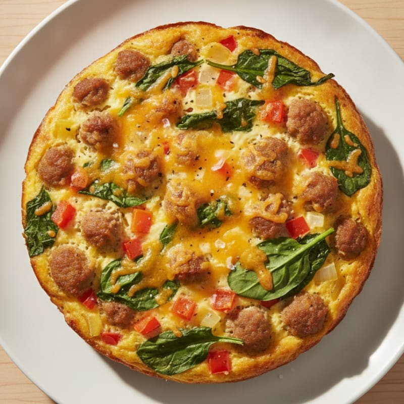 Sausage and Cheddar Breakfast Bake