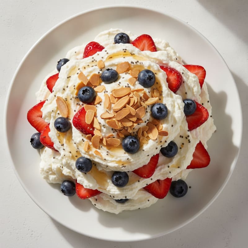 Greek Yogurt Protein Mousse with Berries
