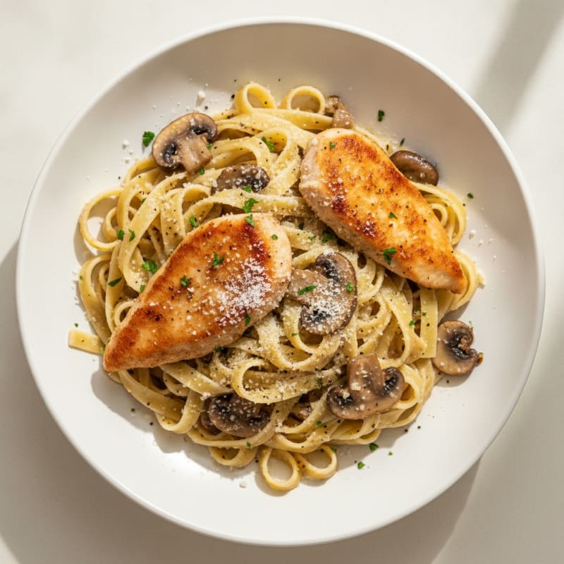 Truffle Mushroom Tagliatelle with Parmesan