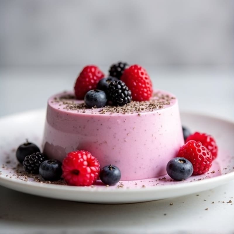 Silky Greek Yogurt Protein Mousse with Mixed Berries