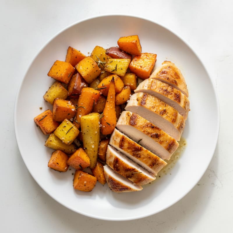 Organic Chicken with Roasted Root Vegetables