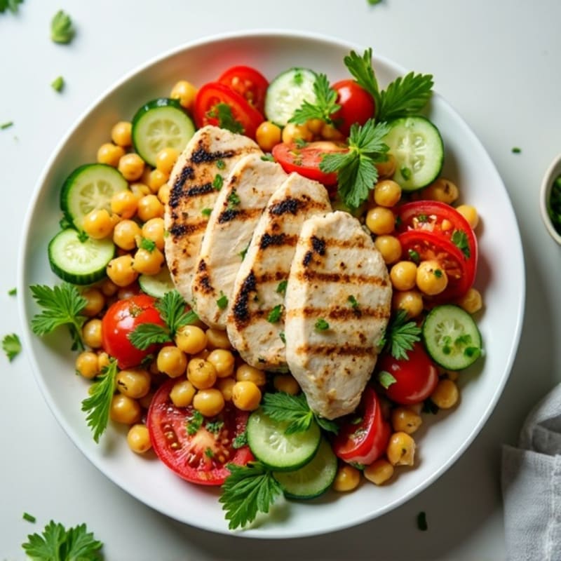 Fresh Cucumber Tomato Salad with Herbs