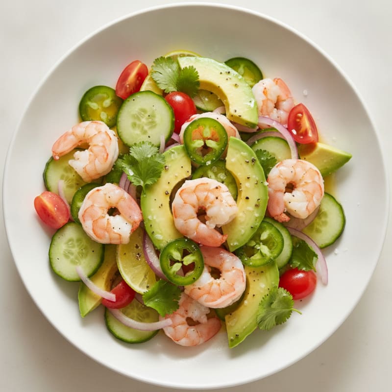 Avocado Shrimp Ceviche with Citrus Marinade
