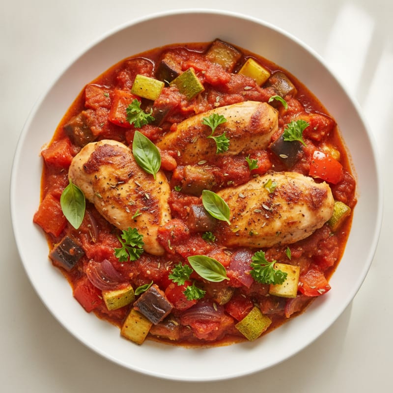 Roasted Vegetable Ratatouille with Fresh Herbs