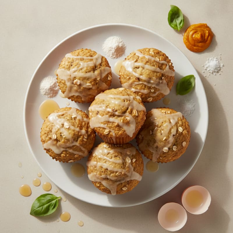 Vanilla Oat Flour Protein Muffins