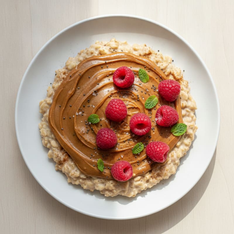 Biscoff Overnight Oats with Berries