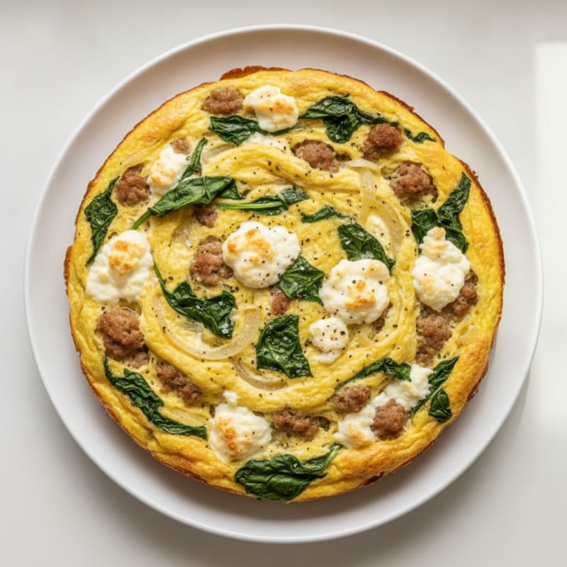 Turkey and Cottage Cheese Egg Bake