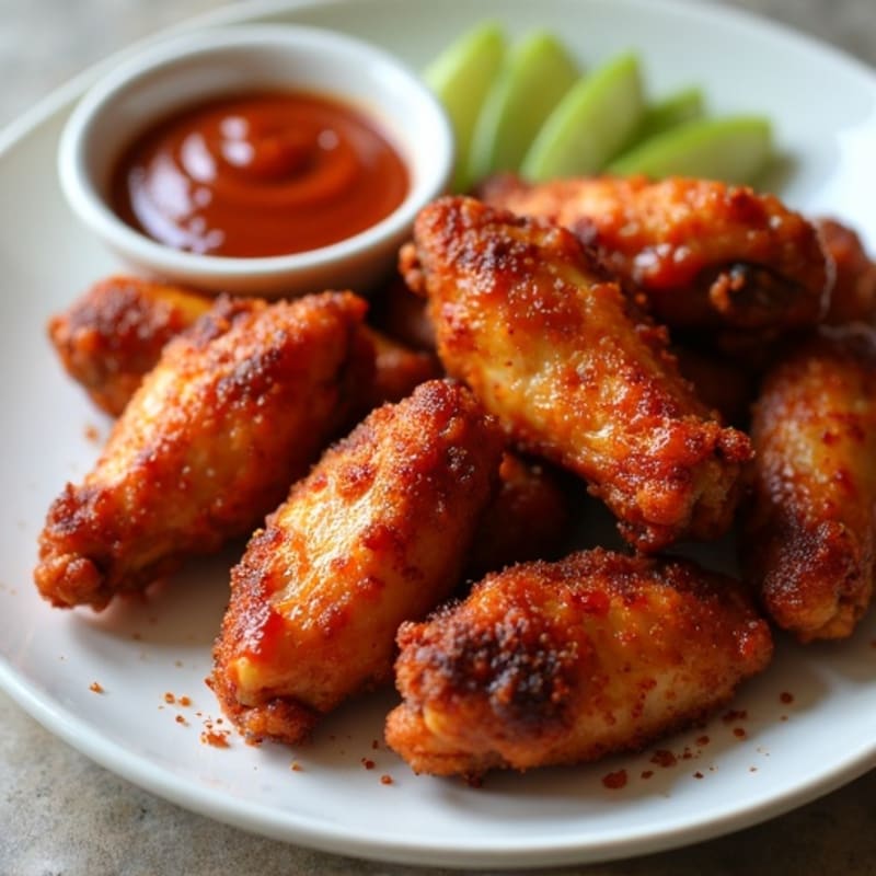 Crispy Baked Spicy BBQ Chicken Wings