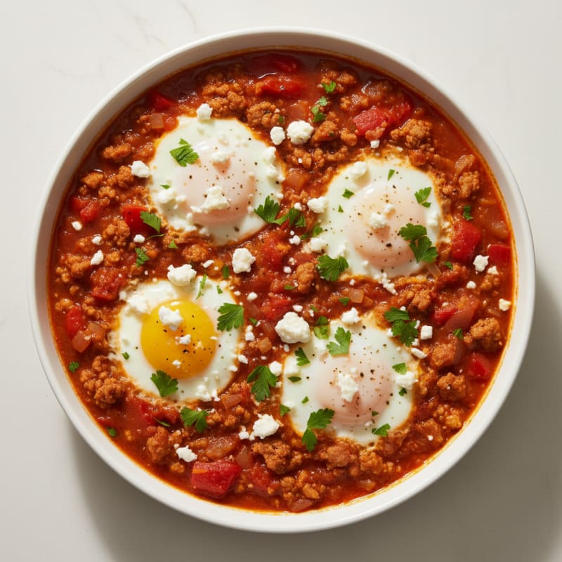 Smoky Roasted Tomato Shakshuka with Eggs